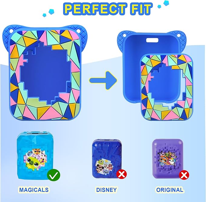 Silicone Cover Case for Bitzee Magicals Interactive Toy, Soft Silicone Protective Bag, Protective Skin Sleeve for Bitzee Virtual Electronic Pets Accessories, Blue