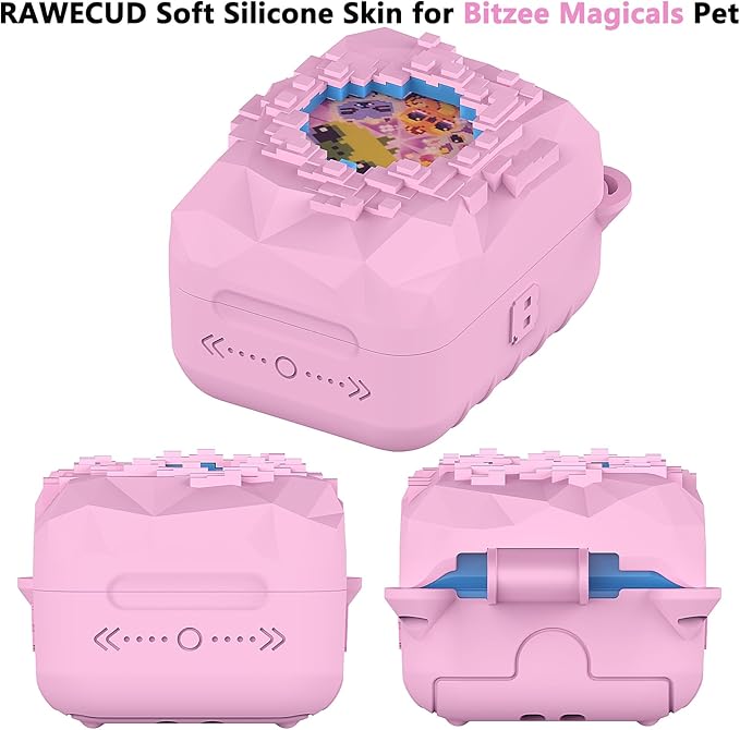 Silicone Case for Bitzee Magicals Interactive Toy Digital Pet, Protective Skin Cover for Bitzee Magicals Virtual Electronic Digital Pet Accessories (Pink)