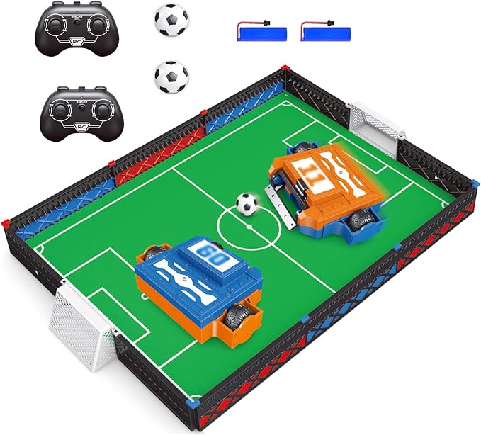 Mostop Soccer Board Game for Kids 6-12: 2.4Ghz Remote Control Foosball Table Game with 2 Balls, Soccer Robots Toys for Kids Adults Teens Indoor Family Party, Birthday Sports Gift for Boys Girls