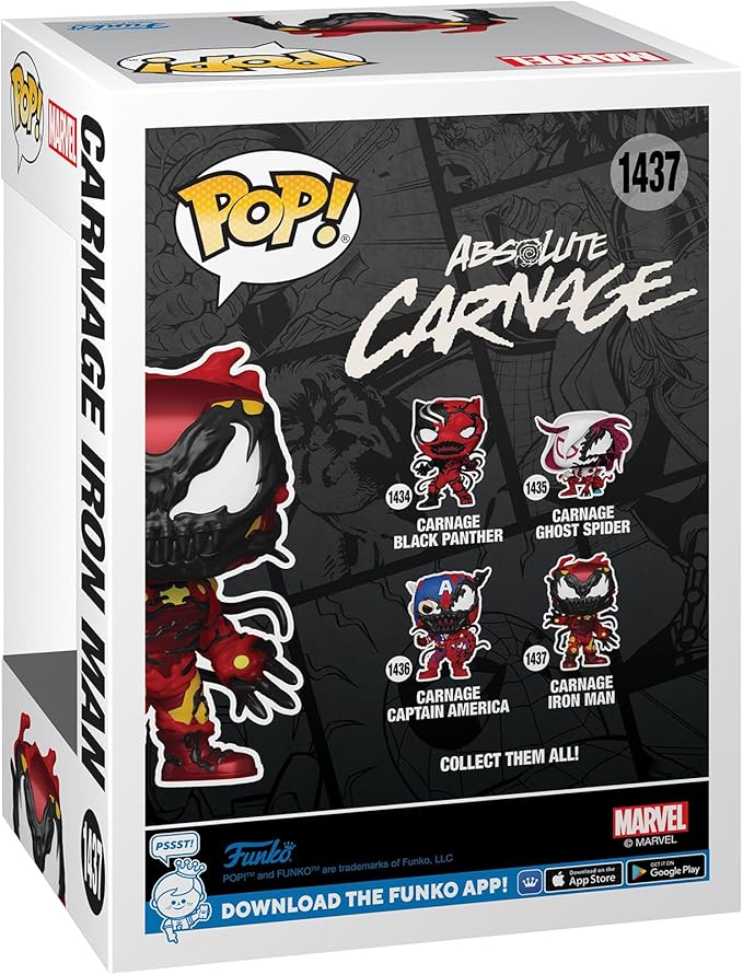 Funko POP Marvel: Carnageized - Iron Man - Marvel Comics - Collectable Vinyl Figure - Gift Idea - Official Merchandise - for Kids & Adults - Comic Books Fans - Model Figure for Collectors