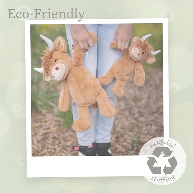 World's Softest Plush Stuffed Animal for Baby, Toddler, Kids, Adults - Adorable Toy Made from Kid-Friendly, Quality Materials - Lushee Highlandee Cow, 16"