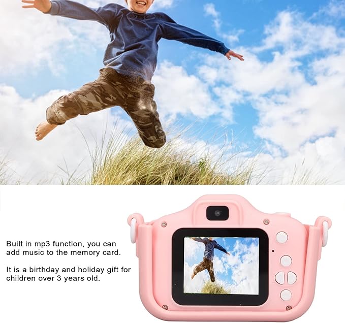 aqxreight Camera Toy Digital Selfie Camera 20MP Video Toy with MP3 Function for 3 Year OldBlue Without 32G Memory Card and Card Reader Moments The IPS Chi Kids CameraKids (Pink #12)