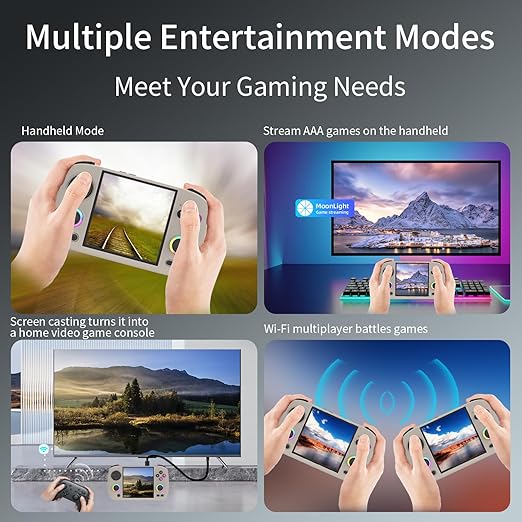 RG Cubexx Retro Game Handheld 3.95 Inch IPS Screen 720*720 Linux System,RGCube XX 64GB Card Pre-Installed 5373 Games 3800mAh Supports 5G WiFi Bluetooth Online Fighting,Streaming