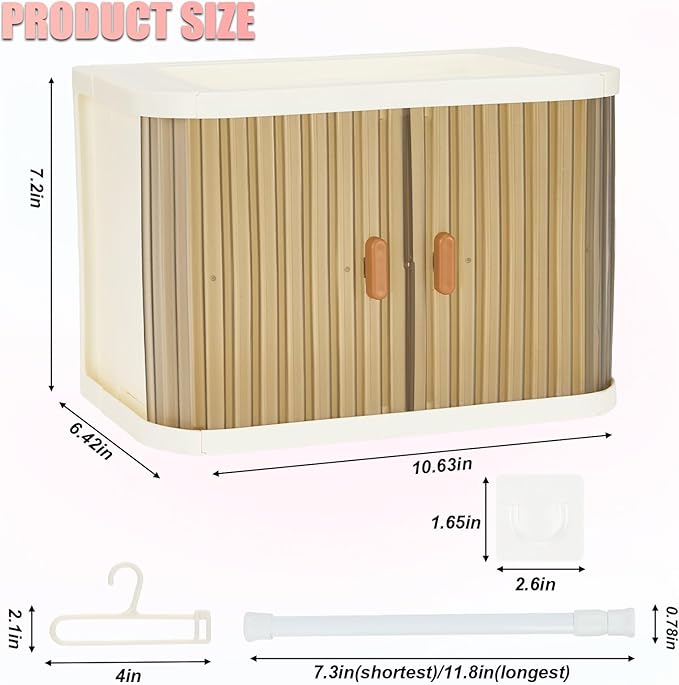 Foldable Doll Wardrobe Closet Compatible with Labubu Clothes – Stackable Storage Box with 10 Hangers, Rod & Display Shelf for 15/17cm Doll Outfits (Translucent)