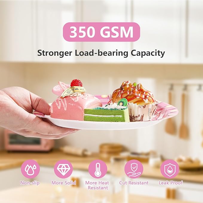 Grencian 96Pcs Movie Night Party Decorations Pink Movie Plates and Napkins Disposable Camera Popcorn Theater Paper Tableware for Girls Film Festival Birthday Film Theme Party Supplies, Serves 24