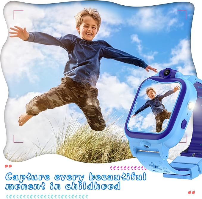 Kids Smart Watch Boys 3-10 Year,Touchscreen Children Digital Watch with Camera Mp3 Pedometer Games Boys Watches Toys Christmas Birthday Gifts- Blue