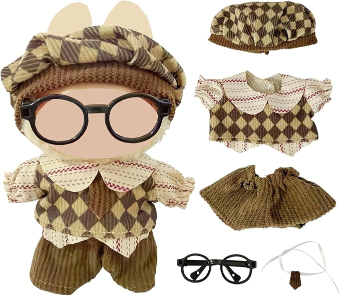 Doll Clothes Set, Doll Outfits Pack for 15-17cm Dolls, Perfect for Play and Display, Accessories for Doll's Collectors (No Dolls) (Vintage)