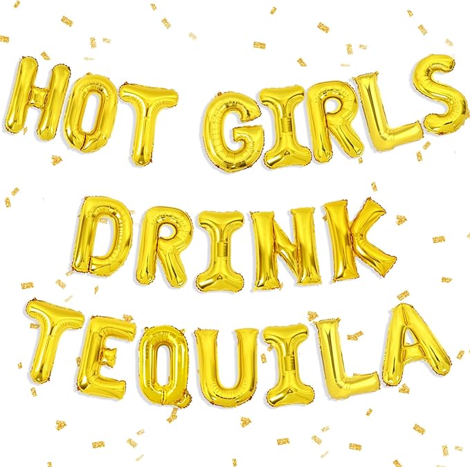 Martini Themed Party Decor Hot Girls Drink Tequila Balloon Banner Tacos and Tequila Party Decor Weenies and Tinis Bachelorette Decor for Fiesta & Mexican Bridal Shower Engagement Party