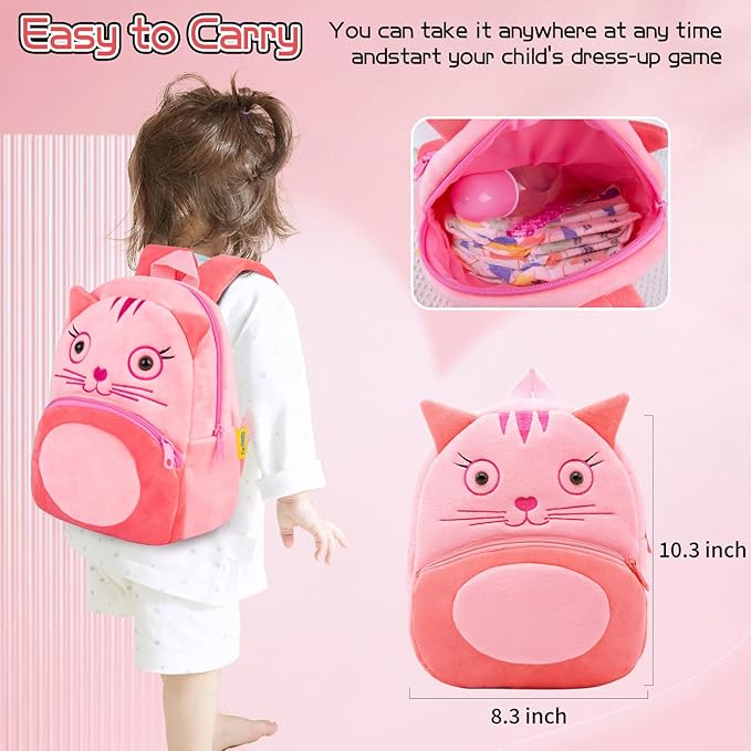 11Pcs Reborn Baby Doll Clothes 17-22 Inch Girl Floral Reborn Doll Clothes with Backpack Newborn Baby Outfits Diapers Bag & Fedding Bottle, Pretend Play Doll Accessories Set