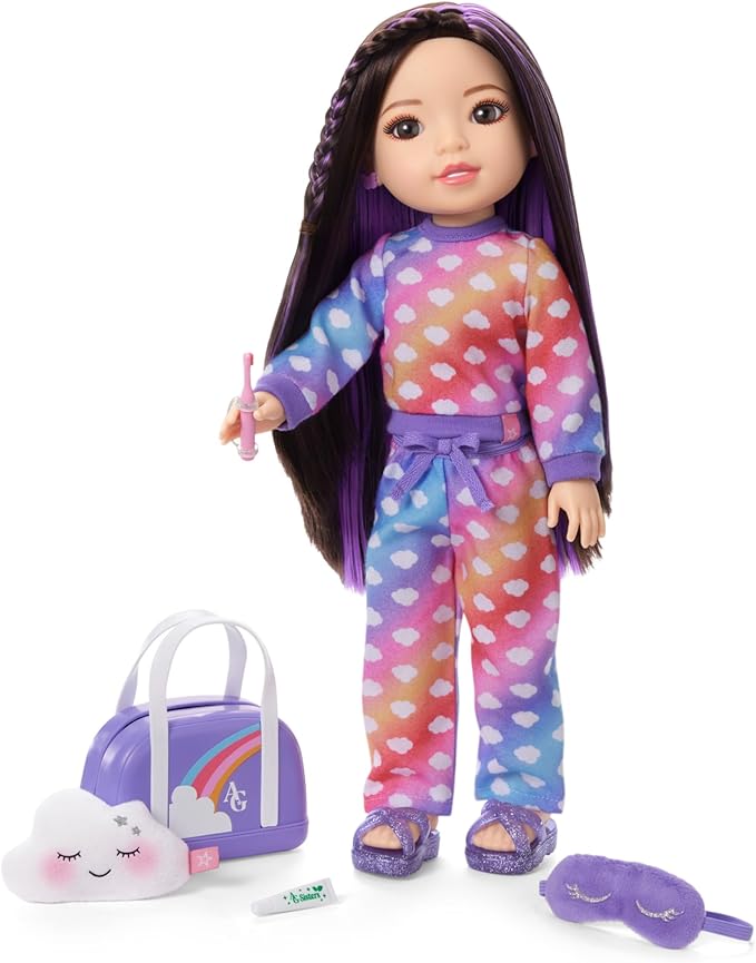 American Girl, AG Sisters Staying Up Late Styles, Doll Clothes, For 14.5-inch Dolls, 8 pcs, For Ages 4+