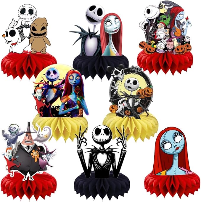 8Pcs Nightmare Table Centerpieces Birthday Party Supplies Double Side Table Decorations for Kids Party Decorations