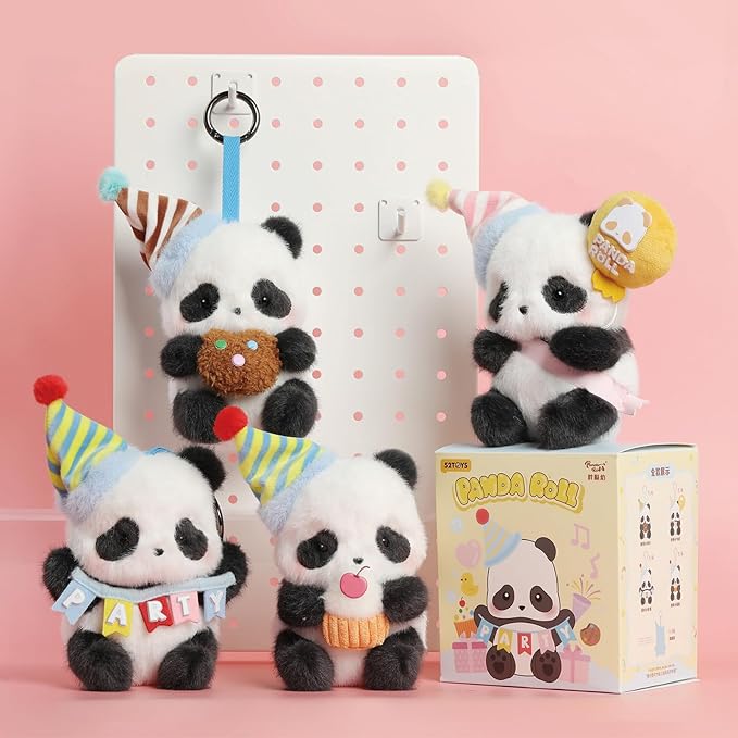 52TOYS Panda Roll Party Series Blind Box Stuffed Animal Plush Toy with Soft and Adorable Design, 1PC Perfect for Cuddling, Display, and Unique Posing, Ideal Gift for Panda Enthusiasts