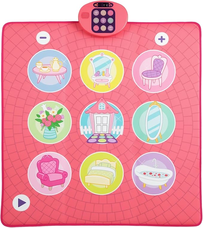 Costzon Dance Mat, Electronic Dance Pad Step Play Mat with 3 Game Modes, 5 Challenge Levels, 9 Keyboard Sounds, 9 Songs & Adjustable Volume, Musical Toy Birthday Xmas Gift for Girls Boys 3+ Years
