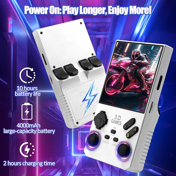 2026Newly Upgraded V40 MAX Retro Handheld Game Console with 256G Built-in 20000+ Classic Games, 4.0 Inch 4K HD IPS Screen Open Source Linux System, 4000mAh Battery, Portable Pocket Video Game Console