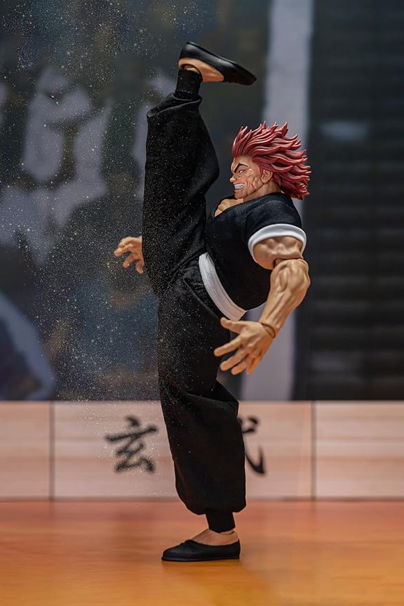Hanma Yujiro Action Figure 18CM Anime Figure Yujiro Statue Model, Joints Movable Cartoon Manga Figure Handmade Collectible Desktop Decoration for Fans