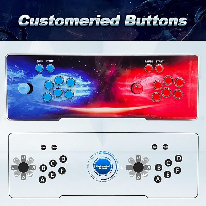 【36800 Games in 1】 Download Function 3D Pandora's Box, 3D Arcade Game Console Support Download Add Extra Games, 3D, 1280x720 Full HD, Search/ Save/Pause Game, 4 Players Online
