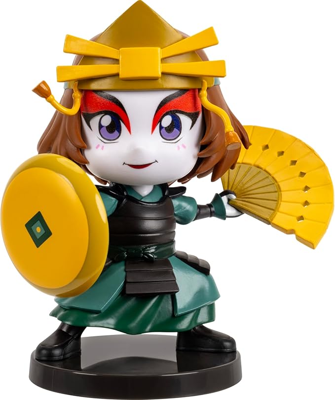 Jazwares Avatar: The Last Airbender Suki - 4-Inch Mini Figure in Kawaii Style in Dynamic Pose with Display Base
