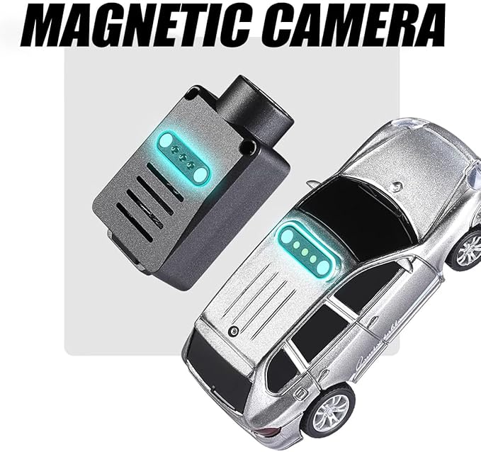 Mini RC Car with Camera, 1/64 Scale APP-Controlled Fully Proportional FPV Remote Control Racing Car with Gyro and Underbody Lighting, Gifts for Vehicle Lover