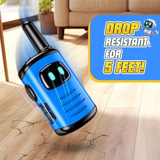 Kids Walkie Talkies Toys for Boys: comedyfun Mini Robots Walkies Talkies 2 Pack Easter Birthday Gifts for 3 4 5 6 7 8 Year Old Boys Toys Age 4 5 6 7 8 Basket Stuffers Camping Outdoor Games