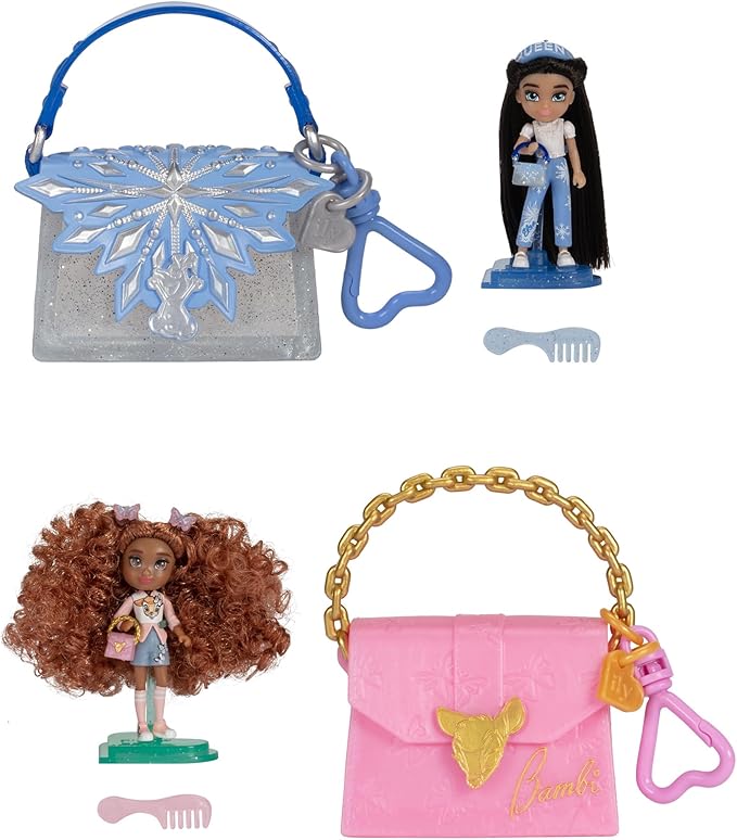 Disney ILY Mini Dolls Tote-ILY-Teenies Blind Pack Bundle (2 Dolls in Each), Inspired by Your Favorite Disney Characters or Stories with Matching Purse and Accessories – Which One Will You Get?