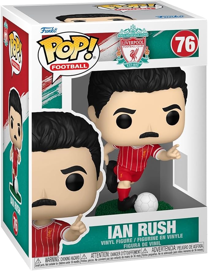 Funko Pop! Football: Liverpool - Ian Rush - Collectable Vinyl Figure - Gift Idea - Official Merchandise - Toys for Kids & Adults - Movies Fans - Model Figure for Collectors and Display