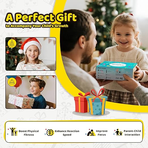 Kinhank MotionX Active Game Console with 40 Video Games for Kids&Family,Plug&Play AI Motion Game Consoles,Dynamic Updates,No Subscription,CPC-Certified,Great for Gaming Nights,Parties,Indoor Play