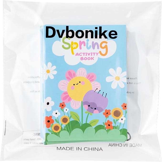 Dvbonike 24Pcs Spring Activity Books - Mini Fun Games Flower Springtime Coloring Book Bulk Party Favors Gift Goodie Bags Stuffers for Birthday Classroom School Rewards Supplies