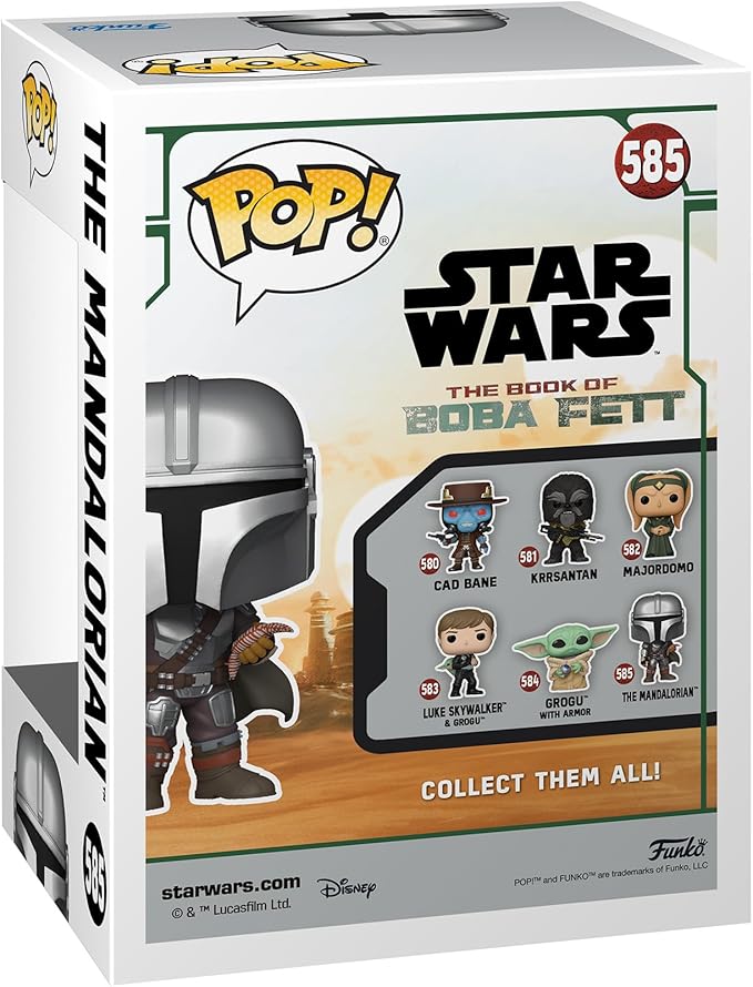 Funko Pop Star Wars: The Book of Boba Fett - The Mandalorian with Pouch - Collectable Vinyl Figure - Gift Idea - Official Merchandise - Toys for Kids & Adults - Sci-Fi Fans