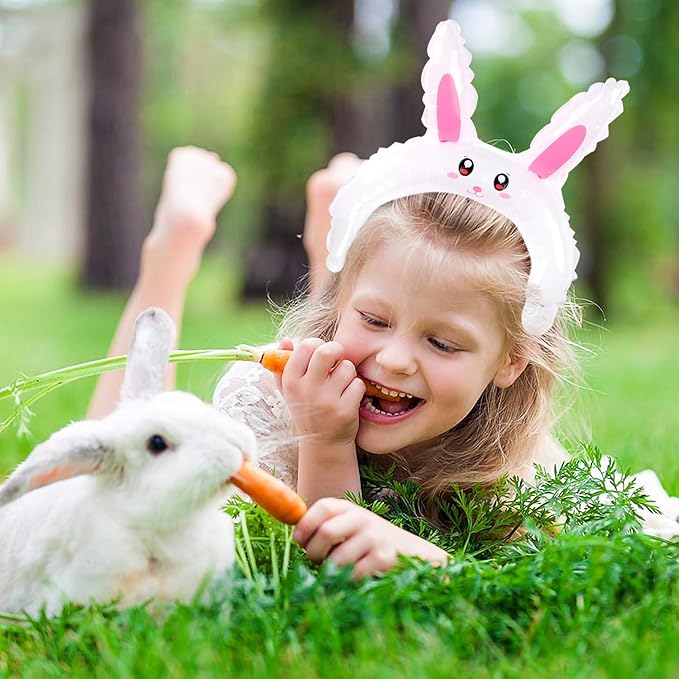 MALLMALL6 100p Zoo Animal Inflatable Headbands Wildlife Balloon Hair Hoop Include Forest Safari Farm Animals Jungle Theme Birthday Party Supplies with Animal Stickers Party Favors Costumes for Kids