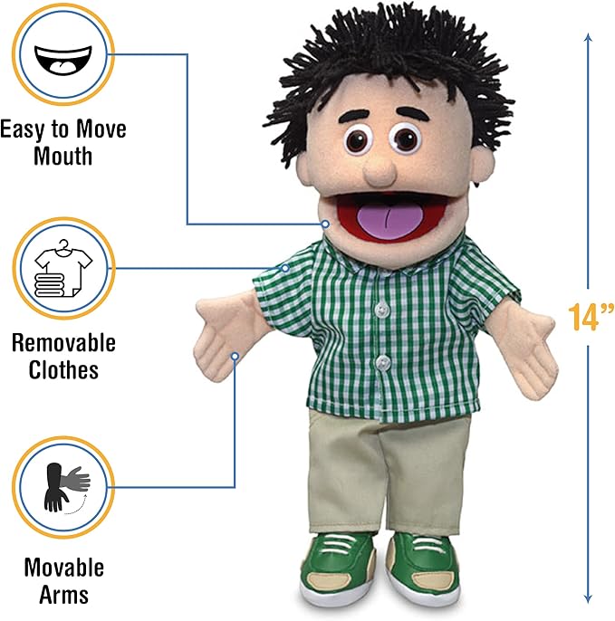 14" Kenny, Peach Boy, Hand Puppet