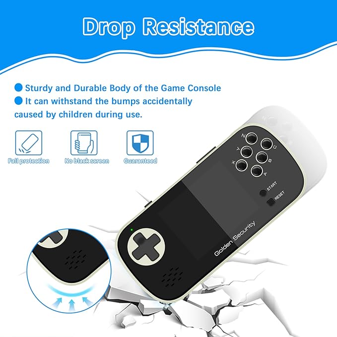 Handheld Game for Kids, Retro Gaming Console with 156 Retro Video Games, Handheld Game Console with Rechargeable Battery 3.5" LCD Screen, Mini Arcade Electronic Toy Gifts for Boys Girls (White)