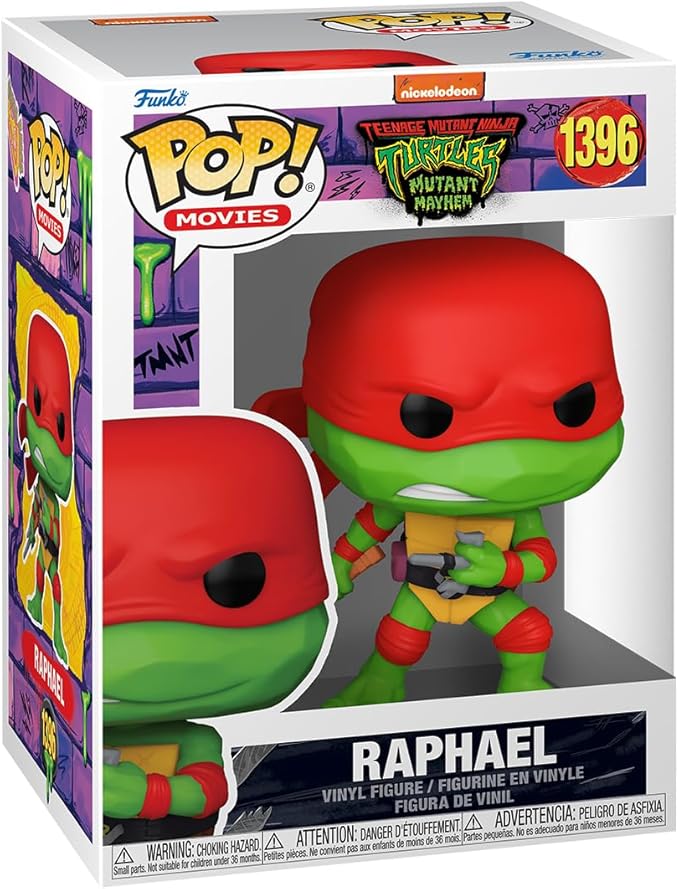Funko POP! Movies: Teenage Mutant Ninja Turtles (TMNT) Raphael - Collectable Vinyl Figure - Gift Idea - Official Merchandise - for Kids & Adults - Movies Fans