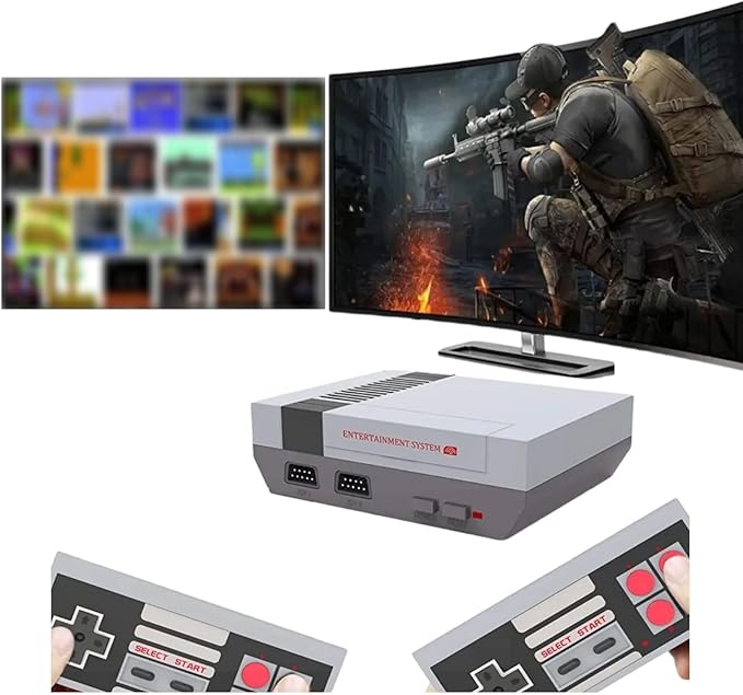 Classic Mini Handheld Retro Game Console Built in 600+ Video Games,AV Output Video Game System with Dual Wireless Controllers,Plug and Play. (SX06) (SX02)