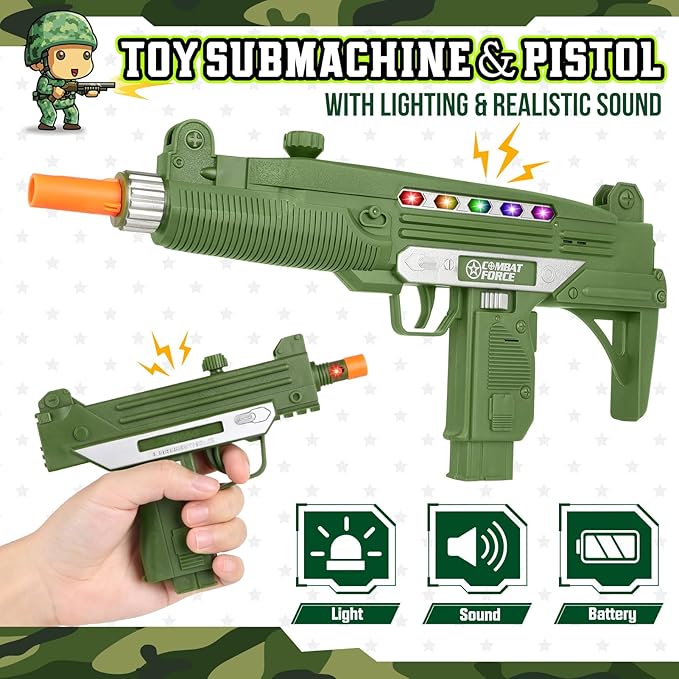 GIFTINBOX Army Costume for Kids, 15PCS Soldier Military Costume Dress Up Role Play Set with Army Accessories, Halloween Costumes for Boys 3-13, Halloween Birthday Gift for Kid