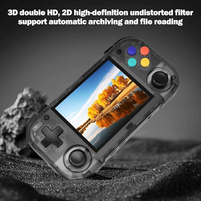 XU Mini M Retro Handheld Game Consoles, 2.8 inch IPS Screen, Built-in 128G TF Card, with 2600 mAh Battery Life 6 Hours with Case Black