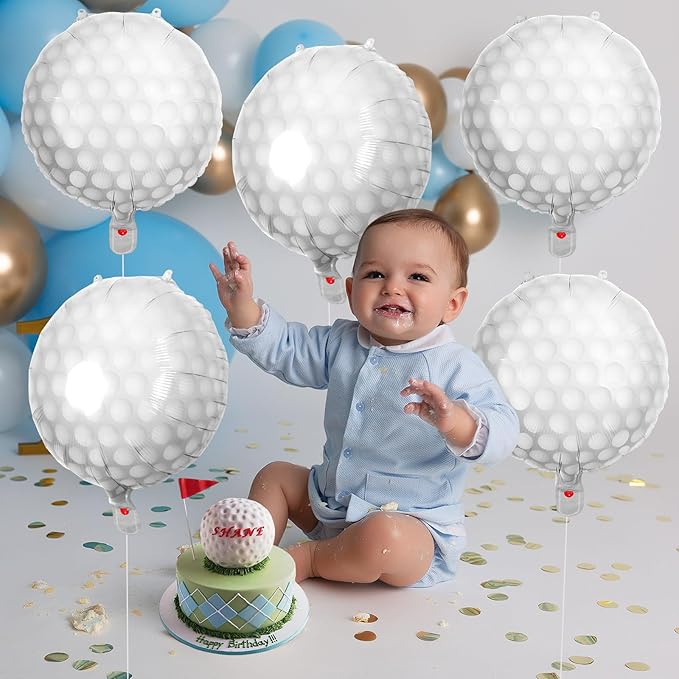 12 Pcs Golf Balloons,18 Inch Golf Party Foil Balloons,Sports Mylar Balloon Golf Birthday Decorations for Golf Sports Theme Party Supplies (Golf)