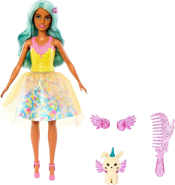 Barbie A Touch of Magic Doll & Accessories Set, Teresa Fashion Doll with Fantasy Outfit, Pet, Leash & Styling Pieces
