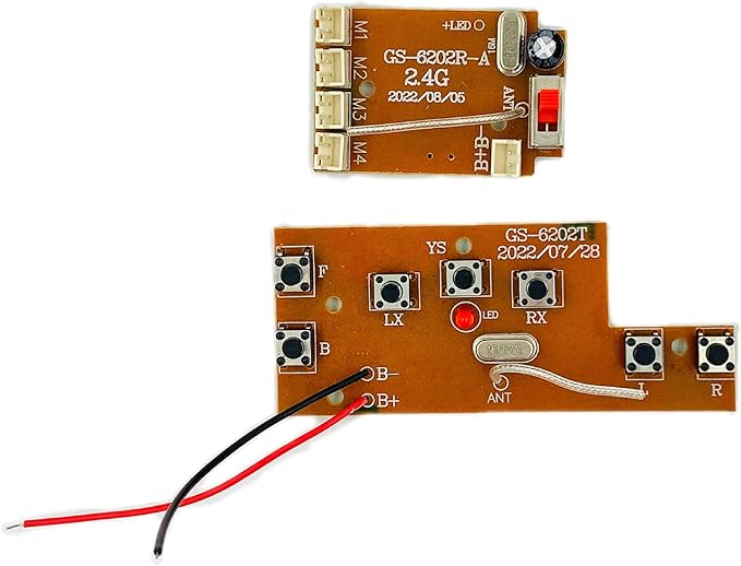 2.4G 7-Way Remote Control Rotation Drift Car Circuit Board - RC Transmitter & Receiver Set for DIY Projects