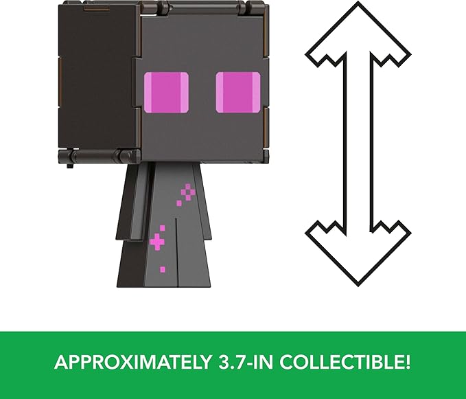 Mattel Minecraft Flippin’ Figs Figures Collection with 2-in-1 Fidget Play, 3.75-inch Scale, Large Heads & Pixelated Design (Characters May Vary)