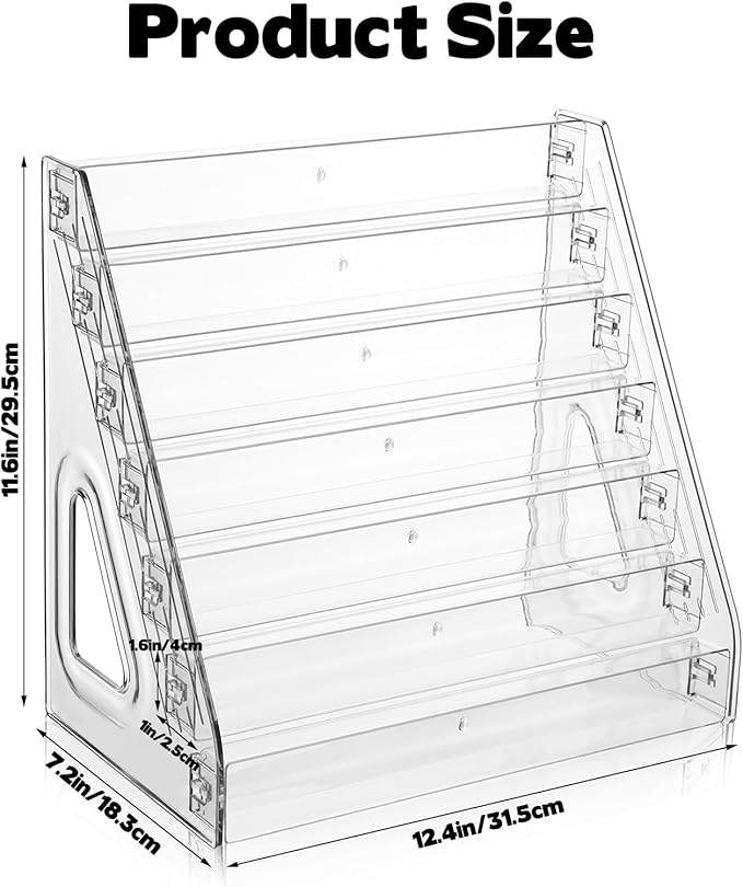 7 Layers Clear Display Shelf for Funko Pop, Clear Acrylic Display Case for Bitty Pop, Mini Collectible Toys Display Shelf for Miniature Mini Action Storage Compatible with Bitty Pops Funko