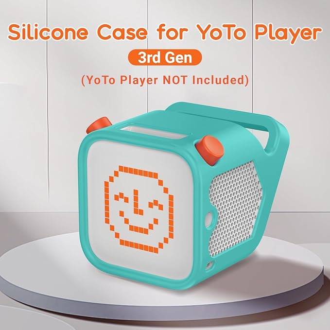 Silicone Case for Yoto Player (3rd Gen.), Anti-Slip Skin Cover,Mint Green