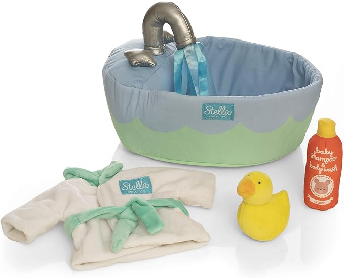 Manhattan Toy Stella Collection Soft Bath Playset with Accessories for 12" and 15" Soft Dolls