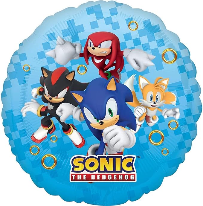 Anagram Sonic Video Gamers 4th Birthday Party Supplies Hedgehog Foil Balloon Bouquet Decorations