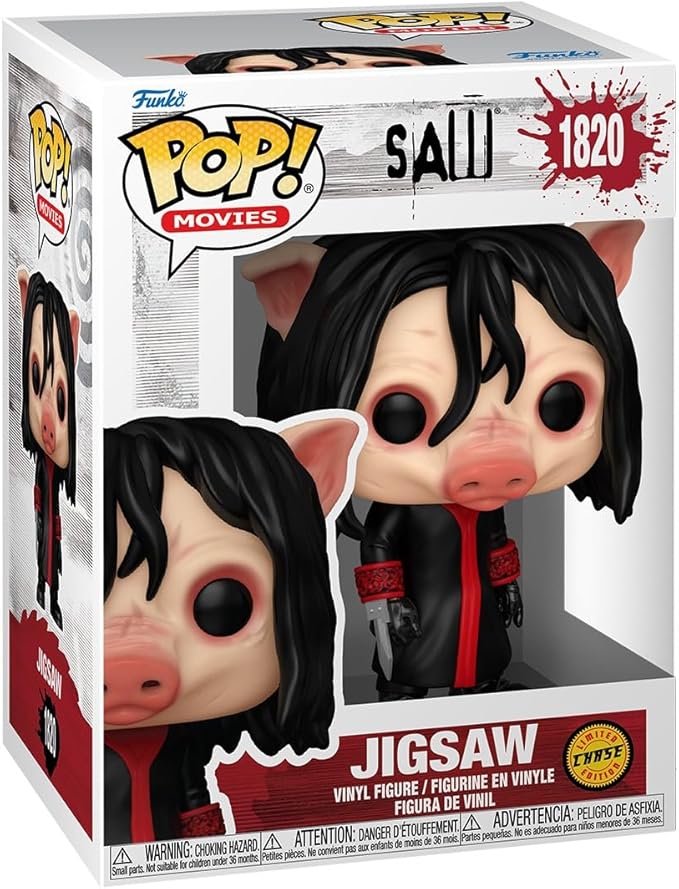 Funko Pop! Movies: Saw - Jigsaw - 1/6 Odds for Rare Chase Variant - (Styles May Vary) - Collectable Vinyl Figure - Gift Idea - Official Merchandise - Toys for Kids & Adults - Movies Fans