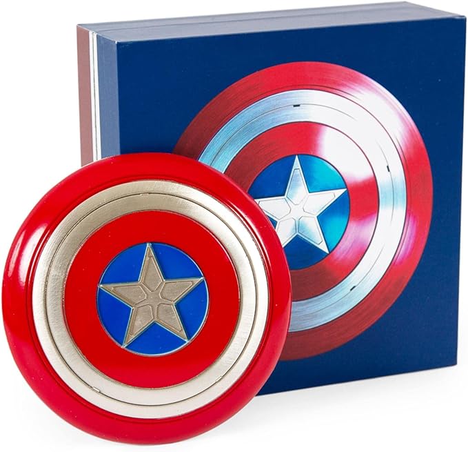 CAPTAIN AMERICA Marvel Studios 4-Inch Shield Prop Replica | Action Figure Statue, Desk Toy Accessories, Home Office Decor | The Avengers Infinity Saga Collectible
