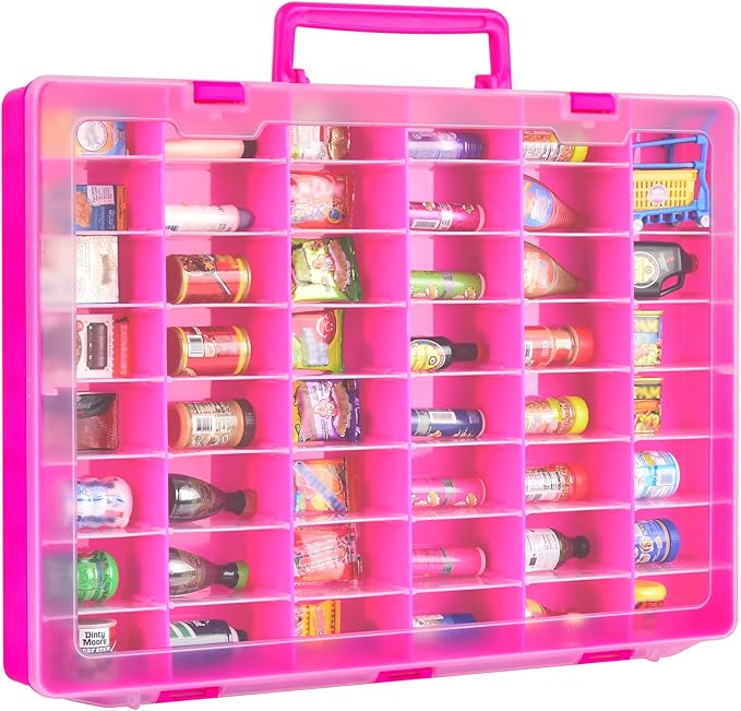 FULLCASE Case Compatible with 5 Surprise for Mini Brands Toys Series 1-4 Mystery Capsule Storage, for Mini Mart Collection Organizer for Collectibles(Case Only) (Red)
