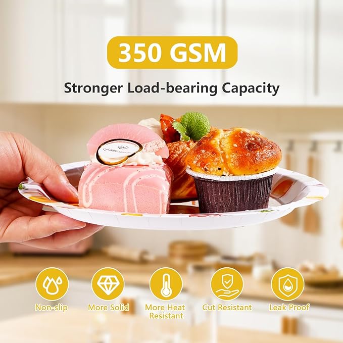 96Pcs Breakfast Birthday Decorations Bacon Fried Egg Plates and Napkins Xmas Brunch Theme Birthday Decoration Favors for Kids Adults Bday Baby Shower BBQ Picnic Holiday Party Supplies Serves 24