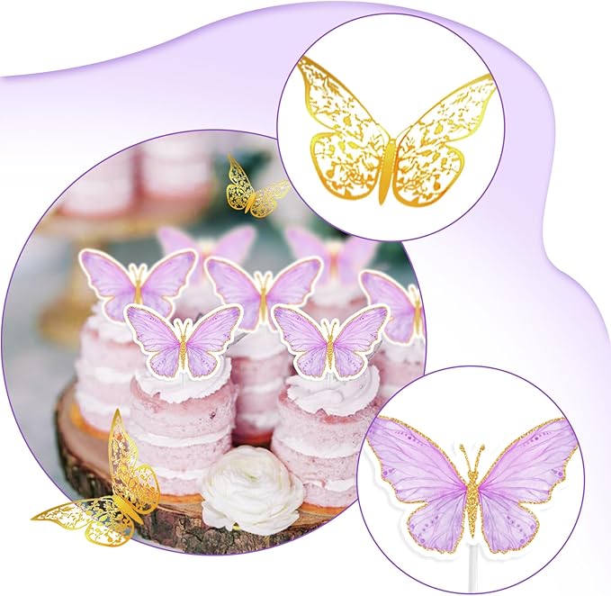 Purple Balloon Arch Kit with Foil Butterfly Balloons, Happy Birthday Backdrop & Tablecloth Decorations for Girl's Party