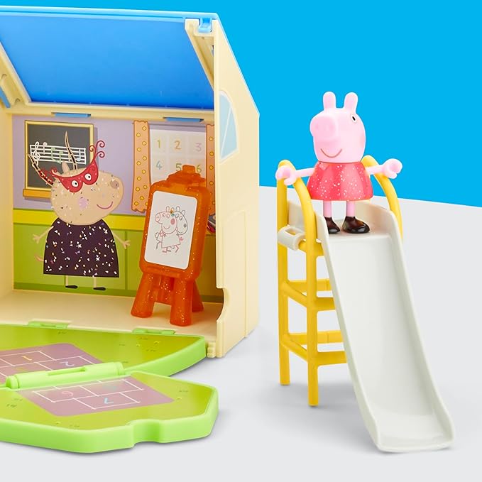 Peppa Pig Peppa's Pop-Open Playgroup Playset with Figure, Preschool Toys for 3 Year Old Girls and Boys and Up