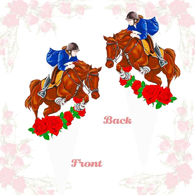Horse Derby Cupcake Toppers Derby Party Decorations 48Pcs Horse Racing Cupcake Picks Equestrian Derby Birthday Decoration Baby Shower Party Supplies
